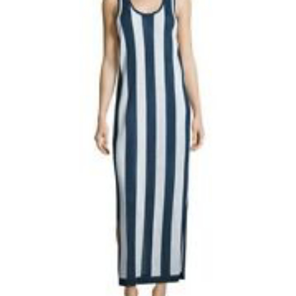 Diane Von Furstenberg striped bathing suit coverup
